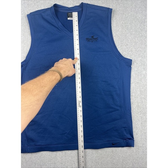 Nike Golf Vest Men XL Blue Therma-Fit Performance Stretch Sleeveless Lightweight - Picture 4 of 7